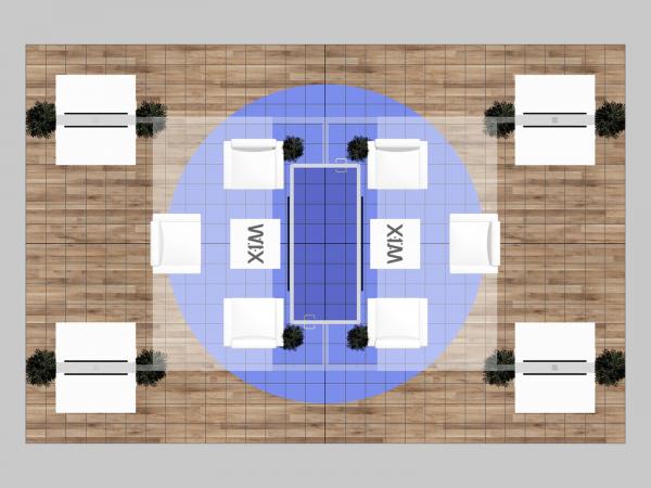 RE-9200 Island Rental Trade Show Exhibit -- Plan View